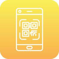 smartphone qr code vector icoon