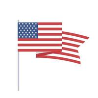 wuivende Amerikaanse vlag vector