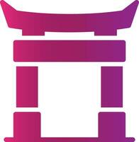 torii poort creatief icoon ontwerp vector