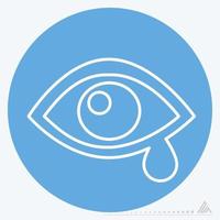 pictogramvector van oogonderzoek 4 - blauwe ogenstijl vector