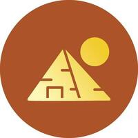 piramide landschap creatief icoon ontwerp vector