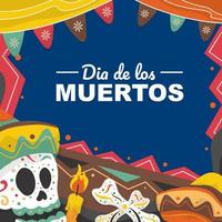 dia de los muertos achtergrond vector