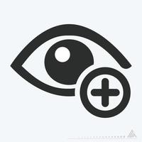 pictogramvector van oogonderzoek 2 - glyph-stijl vector