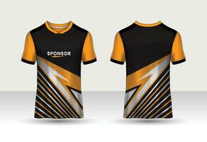 t-shirt sport ontwerpsjabloon, voetbal jersey mockup voor voetbalclub. uniform voor- en achteraanzicht. vector