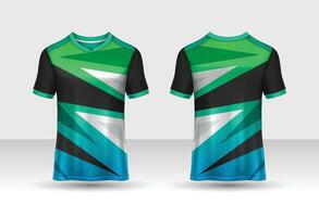 t-shirt sport ontwerpsjabloon, voetbal jersey mockup voor voetbalclub. uniform voor- en achteraanzicht. vector