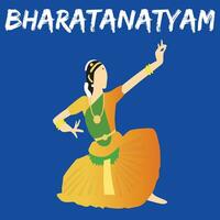 vector illustratie van bharatanatyam klassiek Indisch dans