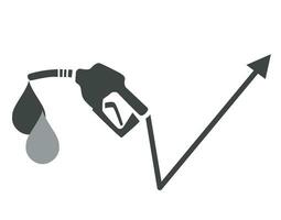 benzine prijs wandeltocht concept, diesel, benzine prijs wandeltocht vector illustratie