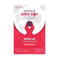 wereld aids dag poster concept vector