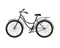 fiets silhouet - vector illustratie. fiets zwart icoon. fiets silhouet teken Aan wit achtergrond.