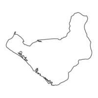 chinandega afdeling kaart, administratief divisie van Nicaragua. vector illustratie.