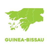 gedetailleerd Guinea Bissau kaart vector