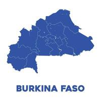gedetailleerd Burkina faso kaart vector