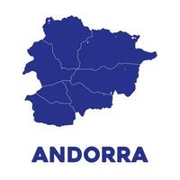 gedetailleerd Andorra kaart vector