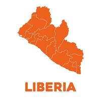 gedetailleerd Liberia kaart vector