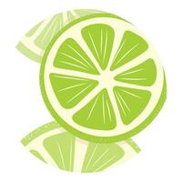 ronde groen citroen vlak icoon voor ontwerp vector
