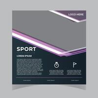 vector sport banier met foto vlak ontwerp