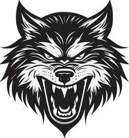 wolf hoofd illustratie vector icoon ontwerp