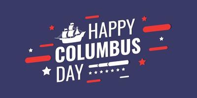 gelukkige columbus-dagbanner. wenskaart viering. vector