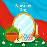 Nowruz dag Azerbeidzjan illustratie vector achtergrondgeluid. vector eps 10