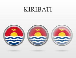 vlag van kiribati in de vorm van een cirkel vector