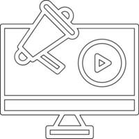 videomarketing vectorpictogram vector