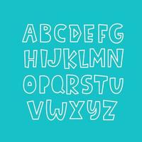 trendy alfabet. abc handschrift vector