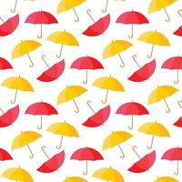 kleurrijke paraplu's naadloze achtergrond patroon vectorillustratie. herfst weer stijl. rood gele kleur voor uw webdesign vector