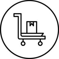 trolley vector pictogram vector