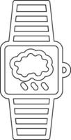 weer SmartWatch vector icoon