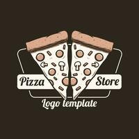 pizza op te slaan logo sjabloon voor u vector