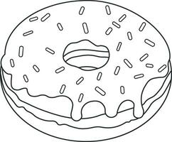 donut met hagelslag vector