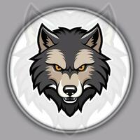 hoofd wolf mascotte sport, gaming logo ontwerp. vector