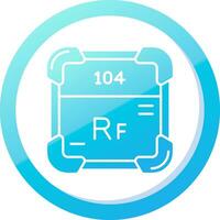 rutherfordium solide blauw helling icoon vector