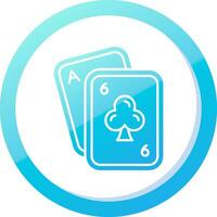 poker solide blauw helling icoon vector