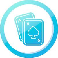 poker solide blauw helling icoon vector