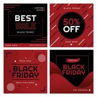 Black Friday-bericht op sociale media vector