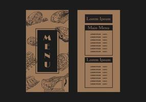 menu vlees restaurant ontwerpsjabloon. vector