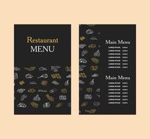 menu vlees restaurant ontwerpsjabloon. vector