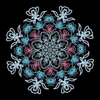 mandala ziel blauwe kleur vector