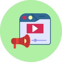 videomarketing vectorpictogram vector