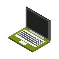 isometrische laptop op witte achtergrond vector