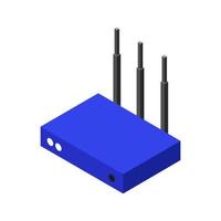 isometrische router op een witte achtergrond vector