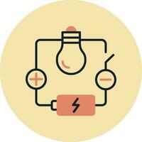 elektrisch stroomkring vector icoon