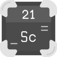 scandium grijs schaal icoon vector
