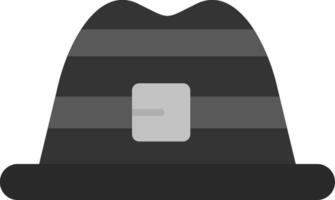 hoed grijs schaal icoon vector