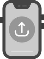 uploaden grijs schaal icoon vector
