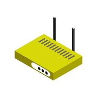 isometrische router op een witte achtergrond vector