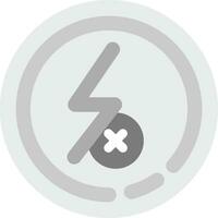 flash uit grijs schaal icoon vector