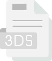 3ds grijs schaal icoon vector