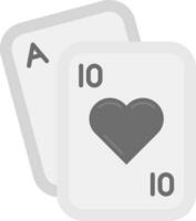 poker grijs schaal icoon vector